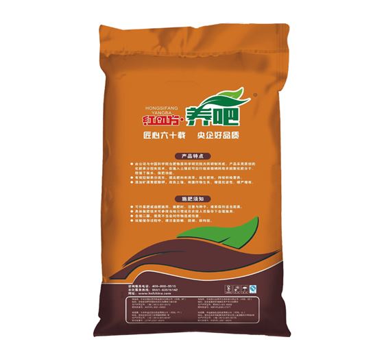 紅四方養吧增效控失肥46%（23-8-15），適用于小麥、玉米、水稻等大田作物